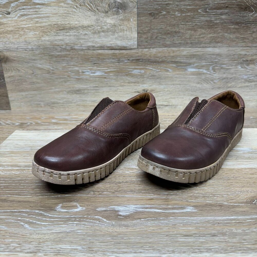 Born Berua Brown Sequoia Leather Slip On Women's Size 8